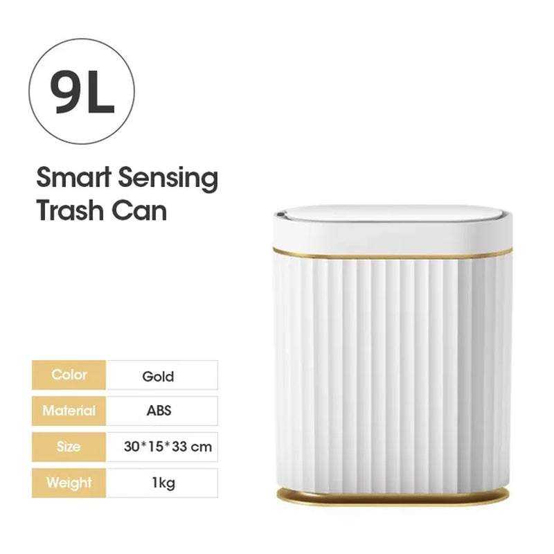 7L/9L Smart Trash Can Electronic Automatic Smart Sensor Garbage Bin Household Toilet Waste Garbage Can for Kitchen Bathroom