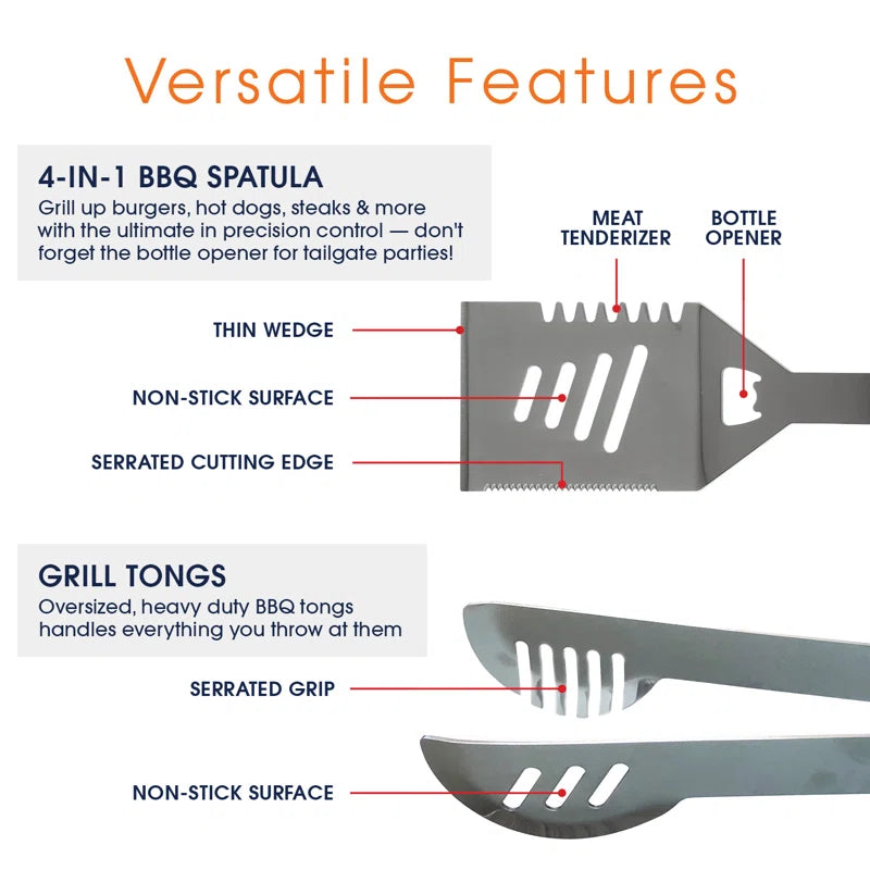 Stainless Steel Grilling Tool Set