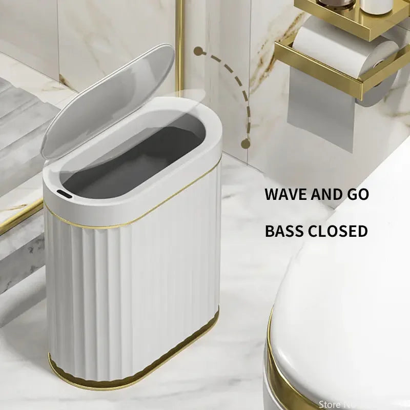 7L/9L Smart Trash Can Electronic Automatic Smart Sensor Garbage Bin Household Toilet Waste Garbage Can for Kitchen Bathroom